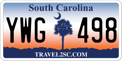 SC license plate YWG498