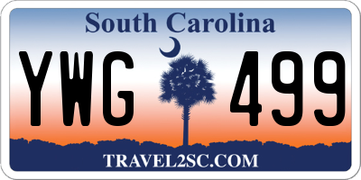 SC license plate YWG499