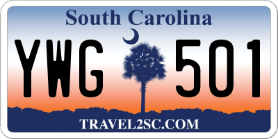 SC license plate YWG501