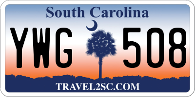 SC license plate YWG508