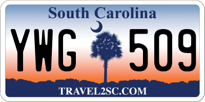 SC license plate YWG509