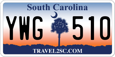 SC license plate YWG510