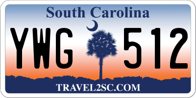 SC license plate YWG512