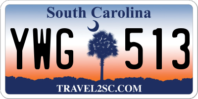 SC license plate YWG513