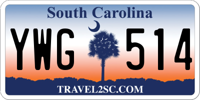 SC license plate YWG514