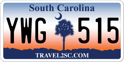 SC license plate YWG515