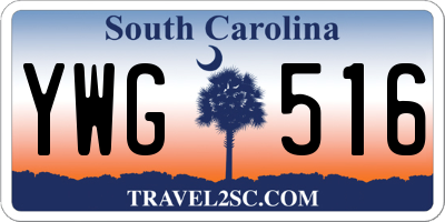 SC license plate YWG516