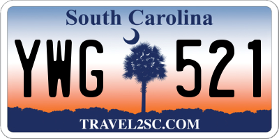 SC license plate YWG521