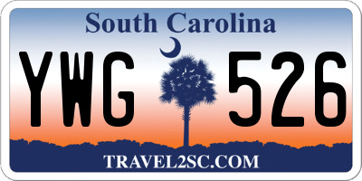 SC license plate YWG526