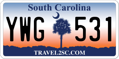 SC license plate YWG531