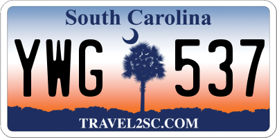 SC license plate YWG537