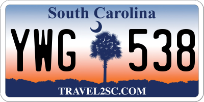SC license plate YWG538