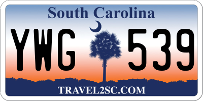 SC license plate YWG539