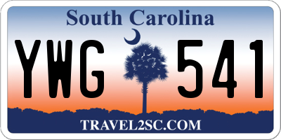 SC license plate YWG541