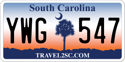 SC license plate YWG547