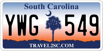 SC license plate YWG549