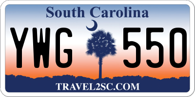 SC license plate YWG550
