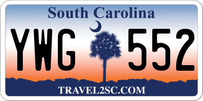 SC license plate YWG552