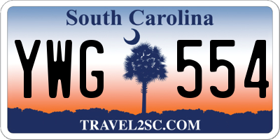 SC license plate YWG554