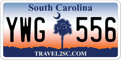 SC license plate YWG556