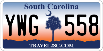 SC license plate YWG558