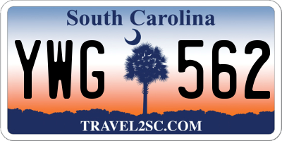 SC license plate YWG562