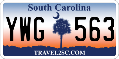 SC license plate YWG563