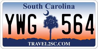 SC license plate YWG564