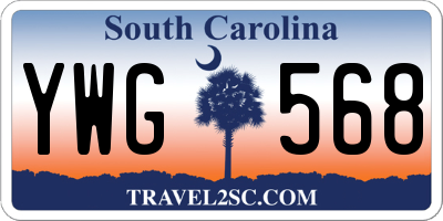 SC license plate YWG568