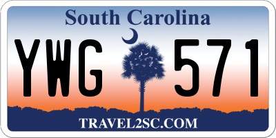 SC license plate YWG571