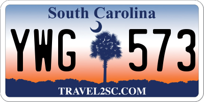 SC license plate YWG573