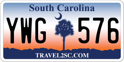 SC license plate YWG576