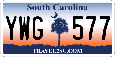 SC license plate YWG577
