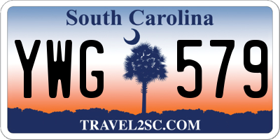 SC license plate YWG579