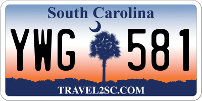 SC license plate YWG581