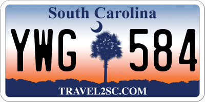 SC license plate YWG584