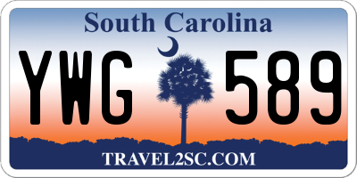 SC license plate YWG589