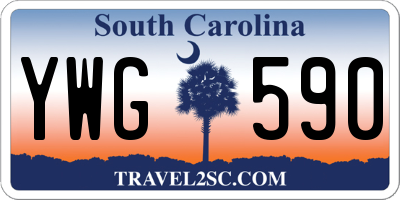 SC license plate YWG590