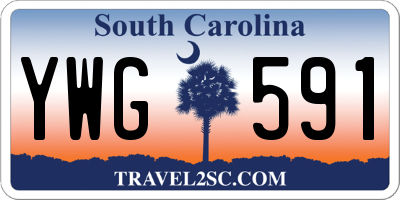 SC license plate YWG591