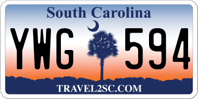 SC license plate YWG594