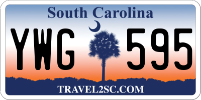 SC license plate YWG595
