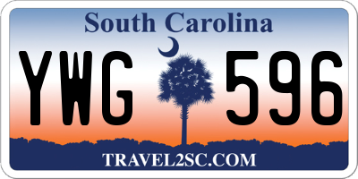 SC license plate YWG596
