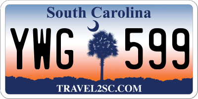 SC license plate YWG599