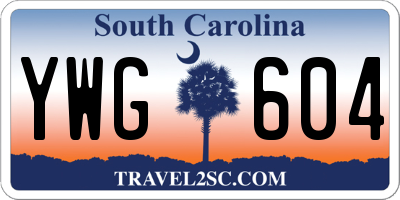 SC license plate YWG604