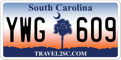 SC license plate YWG609