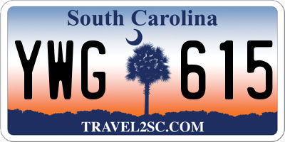 SC license plate YWG615
