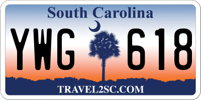 SC license plate YWG618