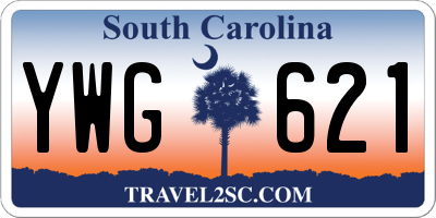 SC license plate YWG621