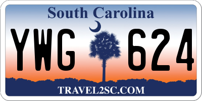 SC license plate YWG624