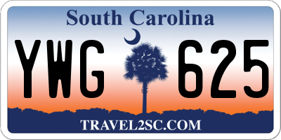 SC license plate YWG625